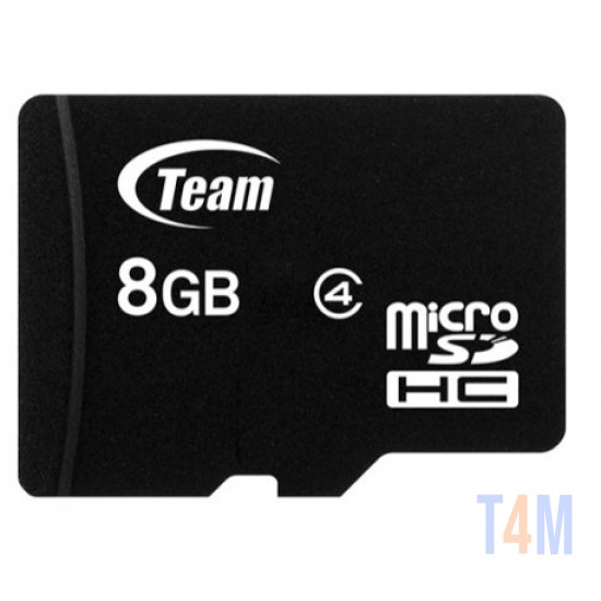 CARTÃO MEMORIÁ TEAM GROUP 8GB CLASS 4 COM ADAPTADOR